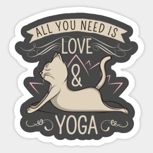 All you need is Yoga and Love Sticker